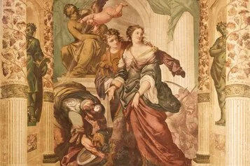 Affresco della seconda sala della barchessa di sinistra di Villa Venier Contarini