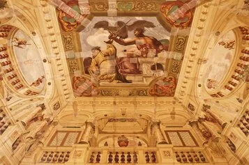 Soffitto della seconda sala della barchessa di sinistra di Villa Venier Contarini